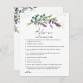 ラベンダーユーカリアドバイス アドバイスカード (正面/裏面)