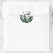 ラベンダーユーカリエレガントプトゥスホワイトローズグリーン ラウンドシール (バッグ)