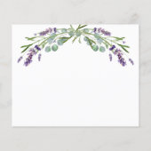 ラベンダーユーカリブライダルシャワーレシピカード (裏面)