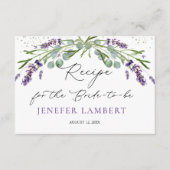 ラベンダーユーカリブライダルシャワーレシピ エンクロージャーカード (正面)