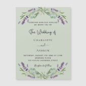 ラベンダーユーカリプスグリーン結婚ラグジュアリーズ マグネット招待状 (正面)