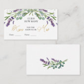 ラベンダーユーカリプタス推測いくつのキスゲーム エンクロージャーカード (正面/裏面)