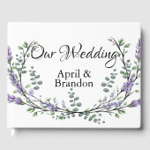 ラベンダーユーカリプトゥスウォーターカラーゲストブック ゲストブック (正面)