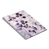 ラベンダーユーカリプトゥスウォーターカラーフローラ ノートブック (右側)