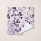 ラベンダーユーカリプトゥスウォーターカラーフローラ バスタオルセット (ウォッシュタオル)