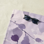 ラベンダーユーカリプトゥスウォーターカラーフローラ ビーチタオル (インサイチュ)