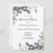 ラベンダーユーカリプトゥスグリーンリハーサルディナー 招待状 (正面)