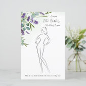 ラベンダーユーカリプトゥスゲットドレスブライダルシャワーゲーム (スタンド正面)