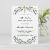 ラベンダーユーカリプトゥスバイオレット贅沢 招待状 (スタンド正面)