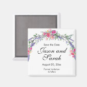 ラベンダーユーカリプトゥスピンクのバラ磁石 マグネット (正面/裏面)