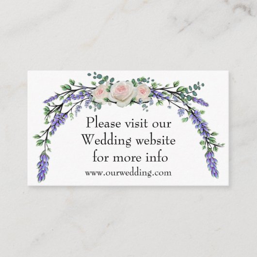 ラベンダーユーカリプトゥスピンクホワイトローズ エンクロージャーカード (正面)