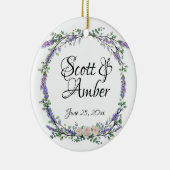 ラベンダーユーカリプトゥスピンクホワイトローズ セラミックオーナメント (右)