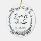 ラベンダーユーカリプトゥスピンクホワイトローズ セラミックオーナメント (左)