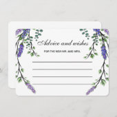 ラベンダーユーカリプトゥスボホアドバイスとウィッシュズカード エンクロージャーカード (正面/裏面)