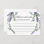 ラベンダーユーカリプトゥスボホアドバイスとウィッシュズカード 招待状 (正面/裏面)