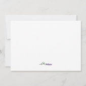 ラベンダーユーカリプトゥスロマンティックボホブライダルシャワーイン 招待状 (裏面)