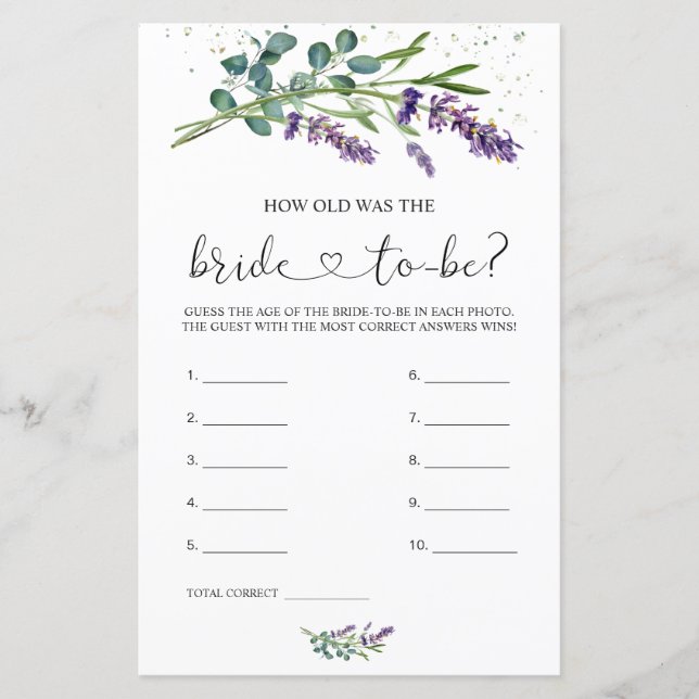 ラベンダーユーカリプトゥス新婦は何歳だった (正面)