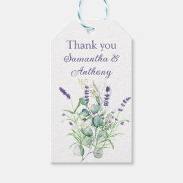 ラベンダーユーカリプトゥス水色ハーブ紫 ギフトタグ