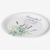 ラベンダーユーカリプトゥス水色ハーブ紫 ペーパープレート (アングル)