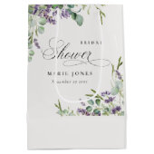 ラベンダーユーカリプトゥス葉状葉ブライダルシャワー ミディアムペーパーバッグ (裏面)