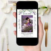 ラベンダーユーカリ写真結婚式の日付を保存 セーブザデート