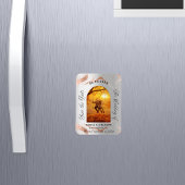 ラベンダーユーカリ写真結婚式の日付を保存 マグネット