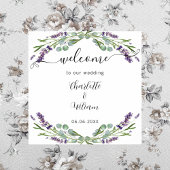 ラベンダーユーカリ歓迎結婚の ポスター