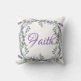 ラベンダーユーカリ水彩画 クッション