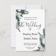 ラベンダーユーカリ白いバラの緑結婚の花