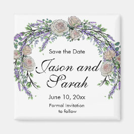 ラベンダーユーカリ白ピンクローズ磁石 マグネット