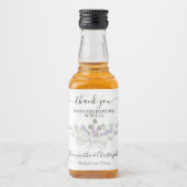 ラベンダーユーカリ素朴ス結婚サンキューミニ リキュールボトルラベル (正面)