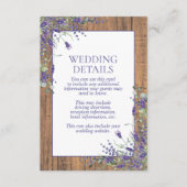 ラベンダーユーカリ素朴プタスボタニカルウッド詳細 エンクロージャーカード (正面)