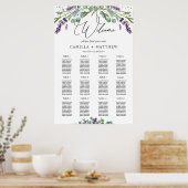 ラベンダーユーカリ結婚のシーティングチャート ポスター (キッチン)