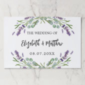 ラベンダーユーカリ結婚パーティー紙ランチョンマット ペーパーパッド (正面)