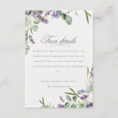 ラベンダーユーカリ結婚プス葉の詳細 エンクロージャーカード (正面)