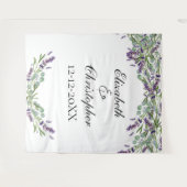 ラベンダーユーカリ結婚プタスフローラの背景 タペストリー (正面(横))