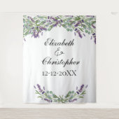 ラベンダーユーカリ結婚プタスフローラの背景 タペストリー (正面)