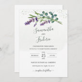 ラベンダーユーカリ結婚式招待状 招待状 (正面/裏面)