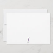 ラベンダーユーカリ葉スの写真は日付を保存 招待状 (裏面)