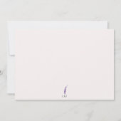 ラベンダーユーカリ葉スの写真は日付を保存 招待状 (裏面)