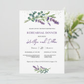 ラベンダーユーカリ葉リハーサルディナー 招待状 (スタンド正面)