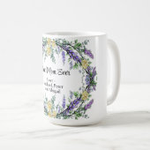 ラベンダーユーカリ黄色のバラ最高ののマーマ コーヒーマグカップ (正面右)