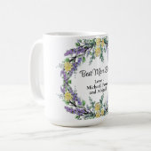 ラベンダーユーカリ黄色のバラ最高ののマーマ コーヒーマグカップ (正面左)