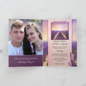 ラベンダーヨーロッパフォールド結婚式招待状 招待状 (内部)