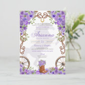 ラベンダーライトパープルウエスタンシャーロキンセアニラ 招待状 (スタンド正面)