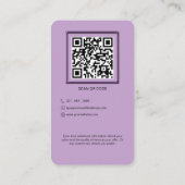 ラベンダーライトパープルトレンディーインスタグラムサロン 名刺 (裏面)