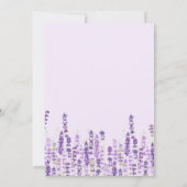 ラベンダーライトパープルフラワーズブライダルシャワー 招待状 (裏面)