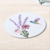 ラベンダーラウンドコースターセット ラウンドペーパーコースター (アングル)