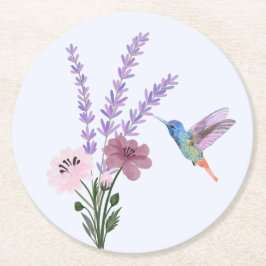 ラベンダーラウンドコースターセット ラウンドペーパーコースター