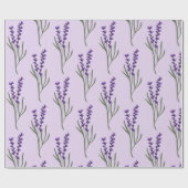 ラベンダーラッピング紙紫色パターン ラッピングペーパー (フラット)